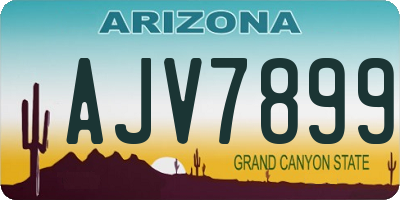 AZ license plate AJV7899