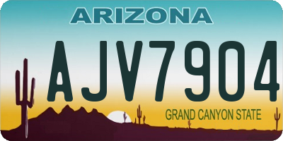 AZ license plate AJV7904