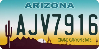 AZ license plate AJV7916