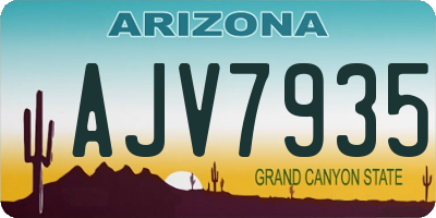 AZ license plate AJV7935