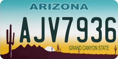 AZ license plate AJV7936