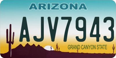 AZ license plate AJV7943