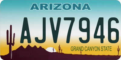 AZ license plate AJV7946