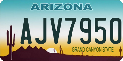 AZ license plate AJV7950