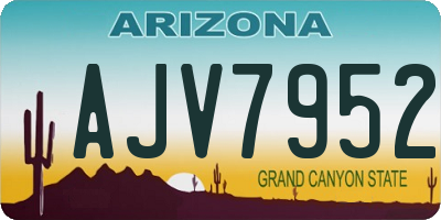 AZ license plate AJV7952