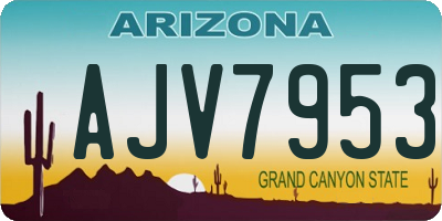 AZ license plate AJV7953