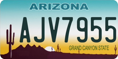 AZ license plate AJV7955