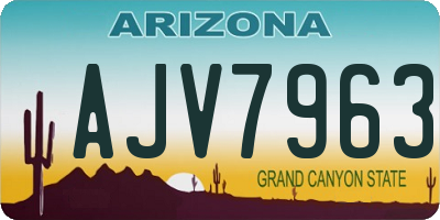 AZ license plate AJV7963