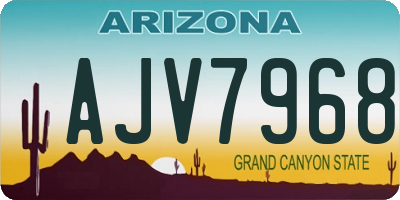 AZ license plate AJV7968