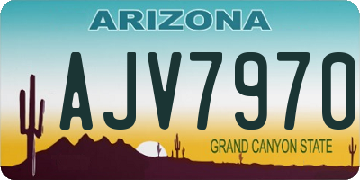 AZ license plate AJV7970