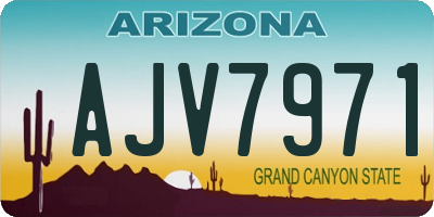 AZ license plate AJV7971