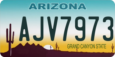 AZ license plate AJV7973