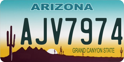 AZ license plate AJV7974