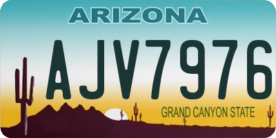 AZ license plate AJV7976