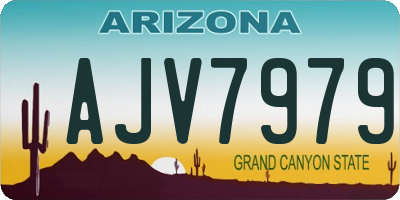 AZ license plate AJV7979