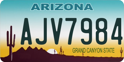 AZ license plate AJV7984