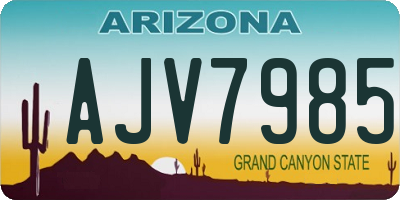 AZ license plate AJV7985