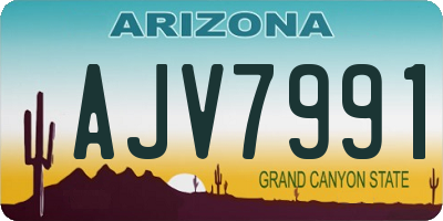 AZ license plate AJV7991
