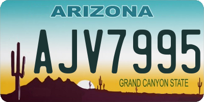 AZ license plate AJV7995