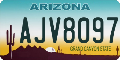 AZ license plate AJV8097