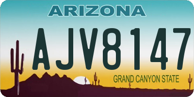 AZ license plate AJV8147