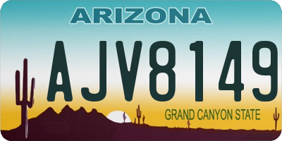 AZ license plate AJV8149