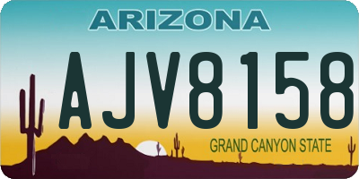 AZ license plate AJV8158