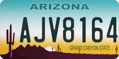 AZ license plate AJV8164