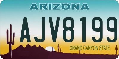 AZ license plate AJV8199