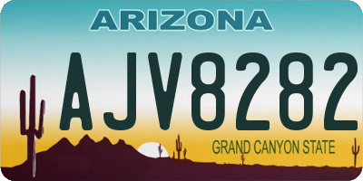 AZ license plate AJV8282