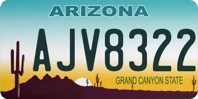 AZ license plate AJV8322