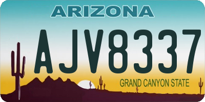 AZ license plate AJV8337