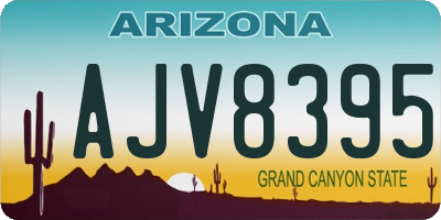AZ license plate AJV8395
