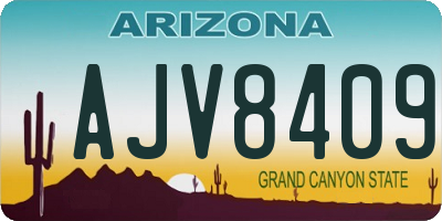 AZ license plate AJV8409