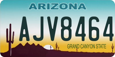 AZ license plate AJV8464