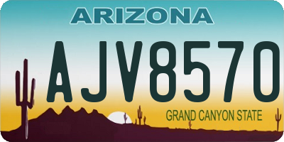 AZ license plate AJV8570