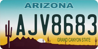 AZ license plate AJV8683