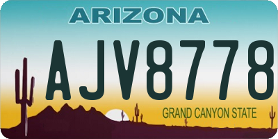 AZ license plate AJV8778