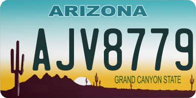 AZ license plate AJV8779