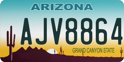 AZ license plate AJV8864