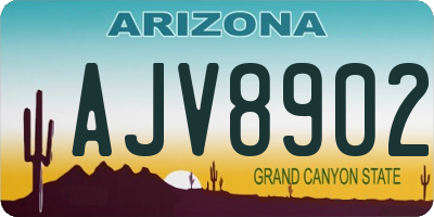 AZ license plate AJV8902