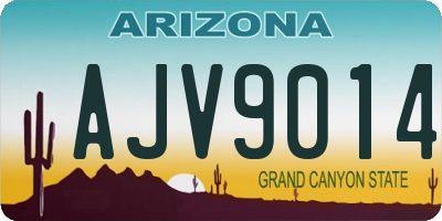 AZ license plate AJV9014