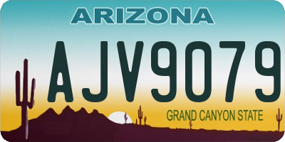 AZ license plate AJV9079