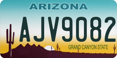 AZ license plate AJV9082