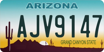 AZ license plate AJV9147