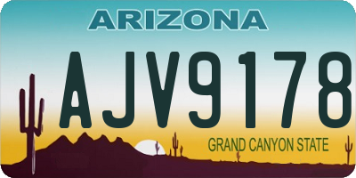 AZ license plate AJV9178