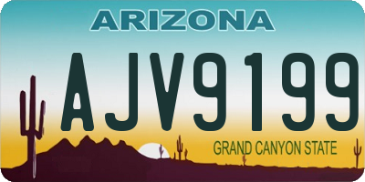 AZ license plate AJV9199
