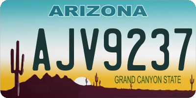 AZ license plate AJV9237