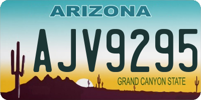 AZ license plate AJV9295