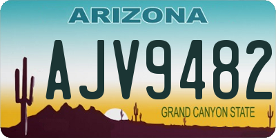 AZ license plate AJV9482
